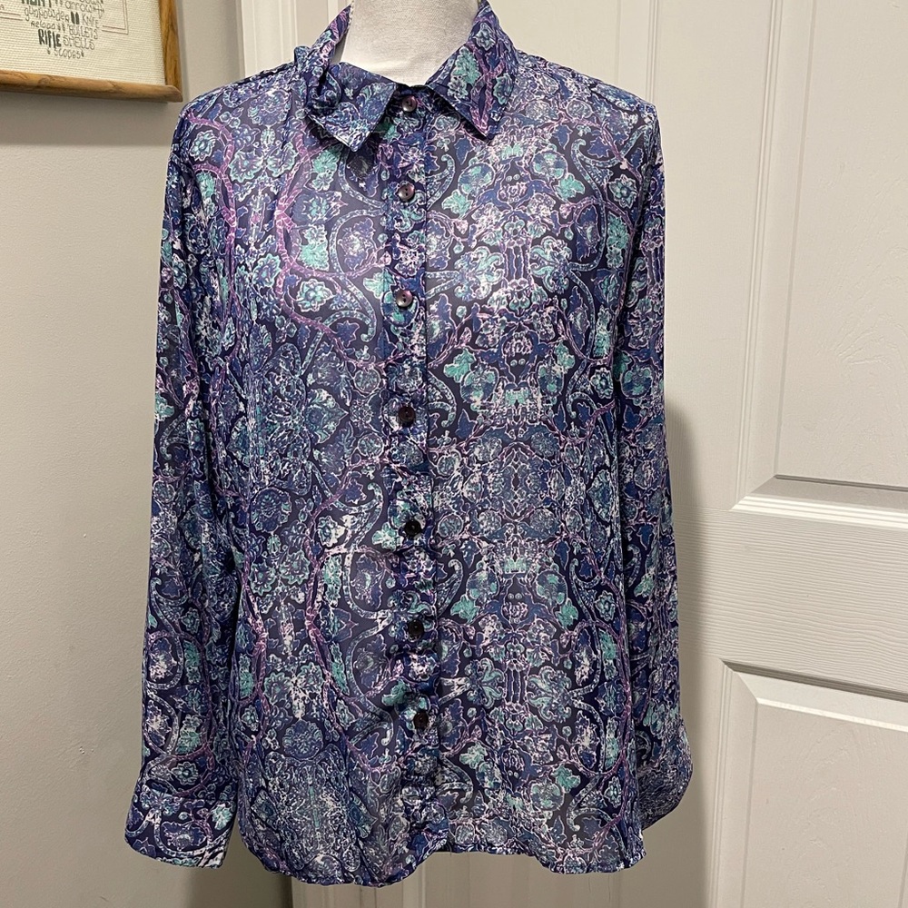 Vintage potpourri floral blouse